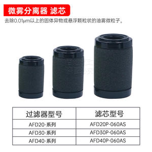 Pièces de compresseur industriel SMC, élément de filtre régulateur de pression, élément séparateur de brouillard d'huile pour compresseurs - Product Image 3