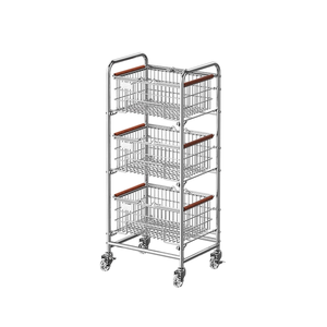 Carrito de Almacenamiento para Aperitivos, Mesa Auxiliar para Sala de Estar, Mueble de Almacenamiento Multifuncional, Estante de Almacenamiento de Metal para Cocina - Product Image 6