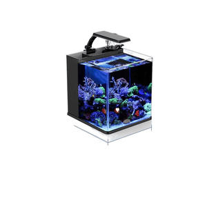 新型小型水槽 アクリル製 デュアルカラーLEDライト 高効率循環ろ過 クリエイティブな造景 バックフィルター デスクトップ - Product Image 2