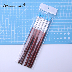 Panwenbo-Ensemble d'accessoires d'art 5 pièces, pinceaux de peinture à essuyer, outils de sculpture <span class=keywords><strong>sur</strong></span> argile, poterie, outil de fabrication de stylo - Product Image 6