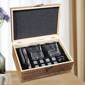 Biểu Tượng Tùy Chỉnh <span class=keywords><strong>Whisky</strong></span> Lạnh Đá Bộ Quà Tặng Cocktail Whiskey Rượu Decanter Thời Trang Cũ Kính Trong Hộp Quà Tặng Bằng Gỗ Cho Thanh Sử Dụng - Product Image 5