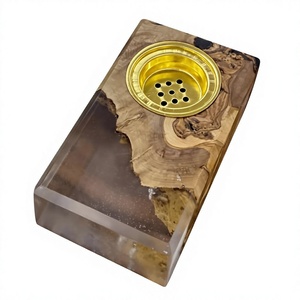 Porta Incienso de Resina Epoxi de Lujo Hecho a Mano con Diseño Inspirado en Madera - Product Image 1