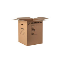 Boîte d'expédition en carton ondulé kraft personnalisée avec quatre rabats pliables et une face unie pour l'expédition de boissons et d'articles ménagers