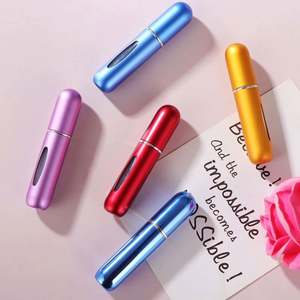 Customized <b>5ml</b> Mini Glass <b>Perfume</b> Atomizer Spray <b>Bottle</b> Screen Printing Carton Portable Refillable Matte Finish Shape Empty - Product Image 2