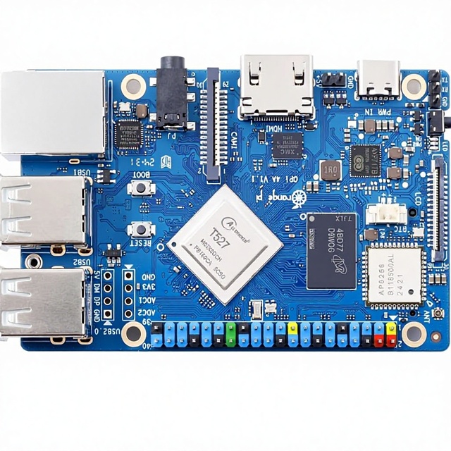 AIsmartlink Orange Pi 4A 2GB LPDDR4/4X RISC-V Single Board Computer 8 Core 2 Tops NPU50 Ubuntu Debian