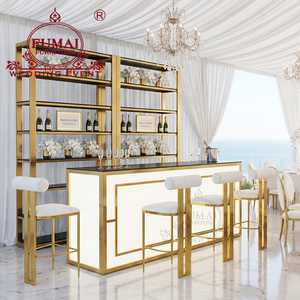 Small Bar Pub Counter Bar Furniture Table Rectangle Wedding Stainless Steel Acrylic Bar Counter Desk - Product Image 4