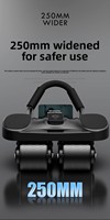 Roue abdominale EVA avec support coudes et retour automatique, conception légère à quatre roues pour le renforcement abdominal et les exercices de sit-up à domicile