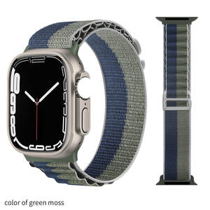 Nueva <span class=keywords><strong>correa</strong></span> deportiva trenzada de <span class=keywords><strong>nylon</strong></span> y poliéster de tela alpina para <span class=keywords><strong>Apple</strong></span> <span class=keywords><strong>Watch</strong></span> Ultra de 49 mm, para Iwatch SE Series 8 y 7 - Product Image 5