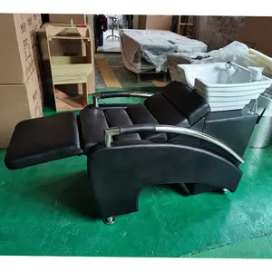 Foshan fabrika toptan ucuz fiyat taşınabilir şampuan sandalye yüksek kalite PU deri saç yıkama ünitesi
