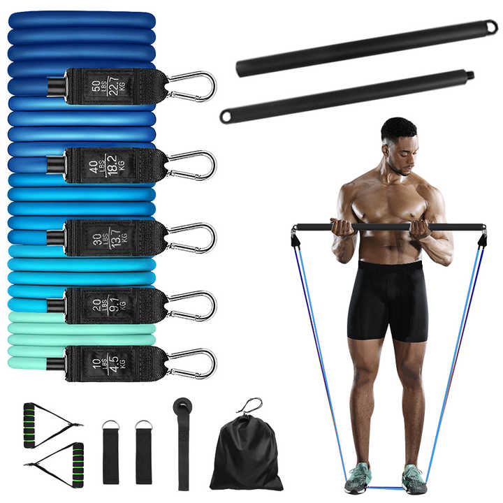 Rope Resistance Tube Gym Yoga Exercise Expander With Door Anchor