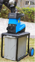 Vente directe d'usine, broyeur de branches et de bois électrique miniature portable de haute qualité pour la maison, avec sac de collecte de 50l