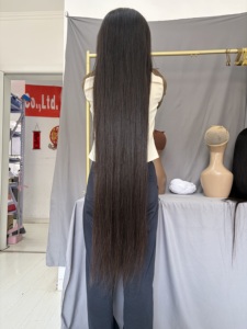 40inch Frontal High Density <b>Wig</b> Long <b>Wigs</b> Straight Body Water Wave Virgin Indian Hair for Lace HD 250% Density - Product Image 4