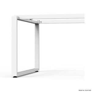 Table de travail ODM moderne, avec pieds en acier, meuble de bureau pour 4 personnes, avec structure en métal, station de travail - Product Image 1