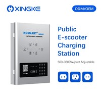 Station de recharge pour vélos électriques d'extérieur, IP54, résistante aux intempéries, unité de contrôle centralisée Xingke K7