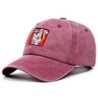 Casquette de style lapin délavée et usée - Convient à toutes les saisons, idéale pour la protection solaire, style casquette de baseball, avec un bord.