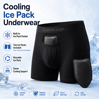 Sous-vêtements rafraîchissants pour hommes sur mesure avec poche pour gel de refroidissement, 2 packs, utilisation alternée, sauna, tissu respirant doux, caleçons boxer
