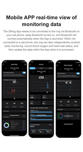 Anello Smart 5ATM con Monitoraggio di Frequenza Cardiaca, Pressione Sanguigna, Esercizio e Sonno, Anello Intelligente Unisex - Product Image 3