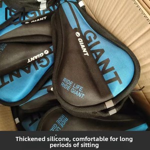 Selle de vélo avec coque textile, protection solaire, silicone épaissi, absorption des chocs, équipement de cyclisme imperméable, accessoire de vélo - Product Image 4