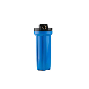 Fabrikverkauf 10 Zoll 1 bis 8 Bar blaues Wasserfiltergehäuse mit Druckentlüftungs-Button Messingverschluss - Product Image 2