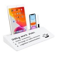 Tapis d'ordinateur effaçable à sec, tableau blanc, support de clavier, plate-forme, organisateurs de bureau, petit bureau en verre, rangement de tableau blanc