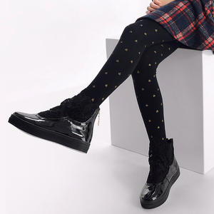 Neonata da bambina 80 <span class=keywords><strong>Den</strong></span> collant semplice in microfibra Semi opaca maglia girocollo con Logo alto per la stagione primaverile 2-4 anni - Product Image 4