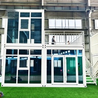 Maison conteneur de luxe de haute qualité de 20 pieds, entièrement meublée, villa préfabriquée en acier mobile et extensible de 3 chambres à coucher, pour l'extérieur