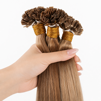 Extensions Flat Tip Vietnamiennes Raw Virgin Cheveux Humains Décolorés Fusion Single Drawn Machine Double Weft.