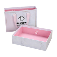 Boîte cadeau de luxe rose dégradé à tiroir coulissant, vide, en carton, pour vêtements, chaussures, chaussettes, emballage cadeau d'anniversaire