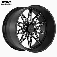 Jantes forgées en alliage de 22, 24 et 26 pouces, style H, alésage 5x4.5, 20x10, pour GMC Sierra 2500HD et camions lourds Ford