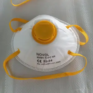Kn95 Cone Mask Masque nasal jetable anti-poussière 10 Pack avec valve 4 couches Mascarilla avec filtre Meltblown pour l'industrie