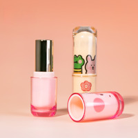 Groothandel op maat gemaakte schattige ronde lippenstiftverpakkingen voor kinderen, lege mini cosmetische lippenbalsem verpakkingen van ABS, milieuvriendelijk en recyclebaar