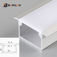 Nouveau profilé en aluminium extrudé à profil bas personnalisé et moderne pour éclairage LED en bande, montage en surface, plafond, mur, sol