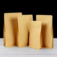 Emballage alimentaire en papier kraft écologique, pochette plate résistante à la graisse, logo personnalisé pour emballer les hamburgers