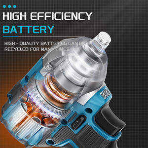 Llave de impacto eléctrica profesional sin escobillas de 18V con batería de litio de 1/2 pulgada para reparación de automóviles, renovación y andamios. - Product Image 2