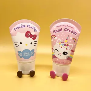 SOMEWANG 40ml Cute Cartoon Squeezable Plastic Cosmetics Tubes Packaging Custom Cosmet Hand Cream Tubes For Kids