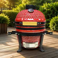 Barbecue Kamado en céramique AUPLEX de 13 pouces, portable, pour table, pour la cuisine en intérieur, en extérieur, pour les fêtes à la maison, le camping
