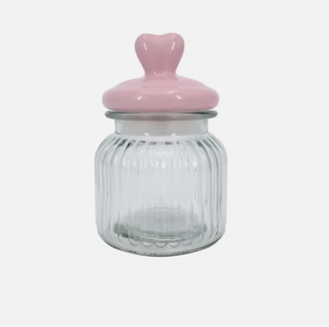 Pot <span class=keywords><strong>en</strong></span> <span class=keywords><strong>verre</strong></span> pour la Saint-Valentin avec couvercle <span class=keywords><strong>en</strong></span> céramique <span class=keywords><strong>en</strong></span> forme de cœur rose, pour bonbons, biscuits et <span class=keywords><strong>en</strong></span>-cas - Product Image 4