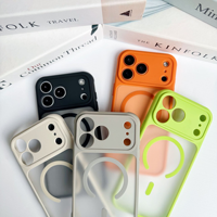 Coque de téléphone magnétique givrée en TPU PC, antichoc et rafraîchissante, avec protection d'appareil photo pour iPhone 17 Air 16 15 14 Plus 13 12 11 Pro Max