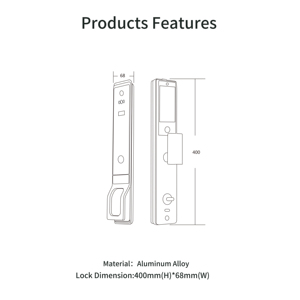 Tuya TTlock Aluminio Acero 3D Face Palm Scan Reconocimiento Smart Lock <span class=keywords><strong>WiFi</strong></span> App Control Acceso de video para hoteles con <span class=keywords><strong>contraseña</strong></span> - Product Image 6