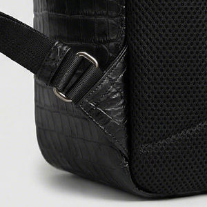 Zaino per Fotocamera DSLR SLR Minimalista Unisex in Pelle Vegana Nera Effetto Coccodrillo, Organizzatore per Fotografia, Vendita all'Ingrosso - Product Image 4