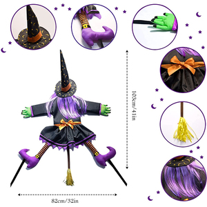 Giảm Giá Mạnh Halloween Đâm Phù Thủy Vào Cây Ma Ám Trang Trí Nhà Đạo Cụ Cho Trang Trí Sân Vườn Trong Nhà Ngoài Trời - Product Image 2