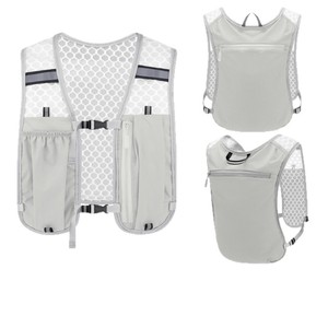 Gilet de course noir respirant et imperméable avec bandes réfléchissantes pour le jogging, le cyclisme et une utilisation occasionnelle - Product Image 5