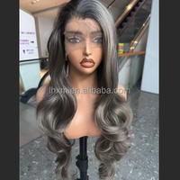 Perruque Lace Front Body Wave 32 pouces 13x4 Transparente Sans Colle Base Soie Ligne de Cheveux Naturelle Résistante à la Chaleur Synthétique