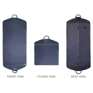 Leather Garment Bag 164cm Suit Travel Hanging Storage Cover Zipper Clear <b>Window</b> <b>Vent</b> Foldable Dustproof Mens Dress Coat Tux Bag - Product Image 5