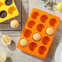 Moule à gâteau en silicone de qualité alimentaire, réutilisable, antiadhésif, pour cupcakes et muffins, résistant à la chaleur, logo personnalisable, outils de pâtisserie