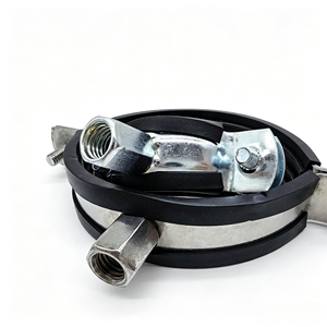 <span class=keywords><strong>Collier</strong></span> de serrage <span class=keywords><strong>double</strong></span> tube en caoutchouc avec filetage M8 pour suspension de tuyaux - Product Image 6