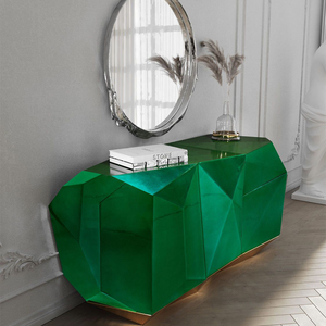 Muebles de Sala de Estar Personalizados para Hoteles, Entradas, Aparadores Verdes de Lujo Italianos, Fabricante de Foshan DC-DIAMOND EMERALD-BOCA - Product Image 1