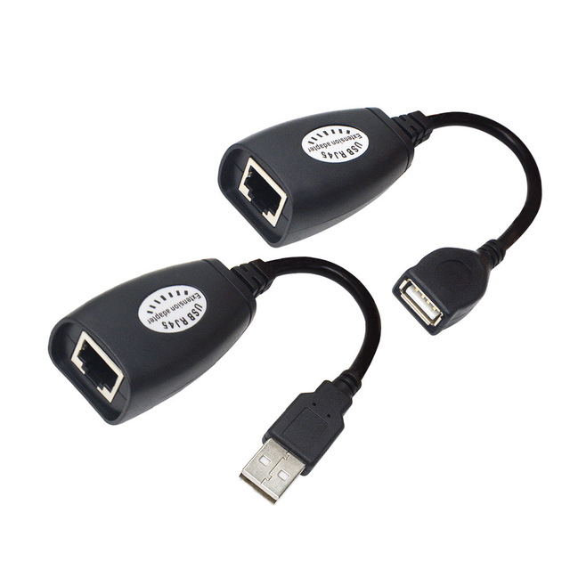 USB 2.0 to RJ45 LAN Extension Adapter Over Cat5/Cat5e/Cat6 Cable for Audio