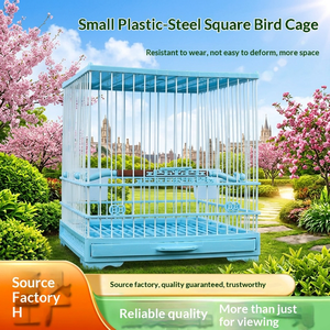 Jaula Metálica Cuadrada <span class=keywords><strong>para</strong></span> <span class=keywords><strong>Pájaros</strong></span>, Ornamental, Portátil, Diseño Anti-escape con Malla Inferior y Cajón, Jaula Pequeña <span class=keywords><strong>para</strong></span> Hortensias Perlas - Product Image 6