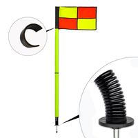 Poteau de marquage en PVC de 1,5 m avec drapeau en polyester, marqueur de coin de terrain de football pour l'entraînement et la pratique de l'agilité
